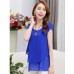 Women's Solid Blue / Pink / Black / Green Blouse,Round Neck Short Sleeve