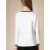 Women's Casual/Daily Cute Fall T-shirtPrint Round Neck Long Sleeve White Cotton Medium