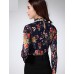 Women's Stand Lace/Mesh T-shirt , Chiffon Long Sleeve