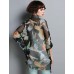 Boutique S Women's Going out Street chicBlouse,Animal Print Shirt Collar ? Length Sleeve Black Polyester Translucent