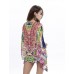 Women's Plus Size Batwing Sleeve Floral Print Chiffon Blouse