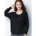 Women's Going out / Work / Holiday Cute / Street chic / Sophisticated T-shirt,Print / Color Block Round Neck Long Sleeve
