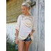Women's Patchwork Lace Bohemian style Hollow Out Blouse,Round Neck ? Length Sleeve
