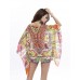 Women's Plus Size Batwing Sleeve Floral Print Chiffon Blouse