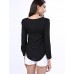 Women‘s V Neck Long Sleeve Zipper Blouse(More Colors)