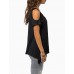 Women's Sexy Off Shoulder Fishtail hem T-shirt (Cotton)