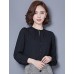 Women's Round Collar Bottoming Shirt Long SleeveBlouses