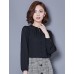 Women's Round Collar Bottoming Shirt Long SleeveBlouses